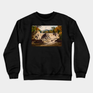 Beautiful landscape with a mighty river Crewneck Sweatshirt